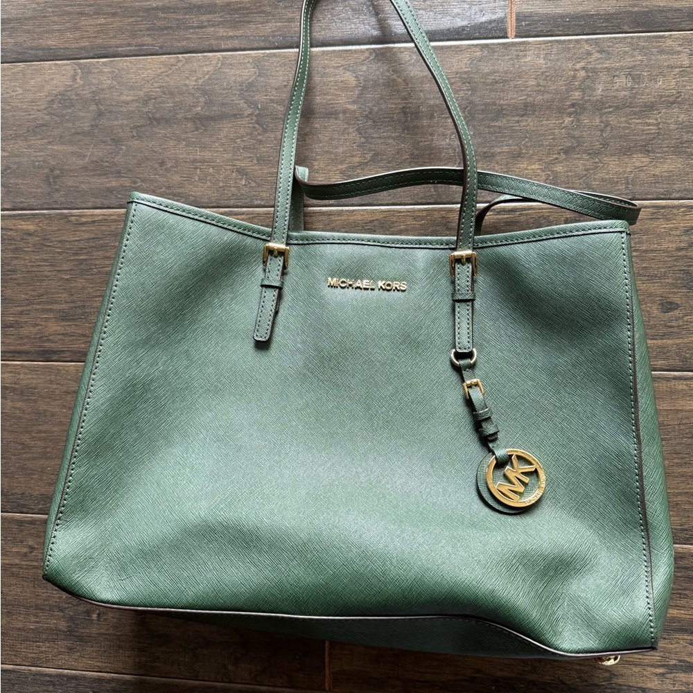 Michael Kors Forest Green Tote Bag
